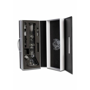 Ice Bong in Vetro 36cm per Erbe e Oli con Valigetta