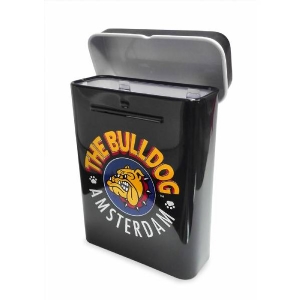 The Bulldog Porta Sigarette Metal Box Nero