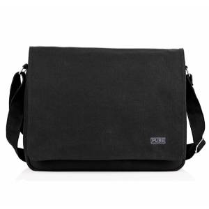 Borsa a tracolla - Vegan 38x8X29cm Nera - Pure