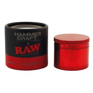 RAW Hammer Craft Grinder in Alluminio Rosso Medio 4 Parts - 55mm