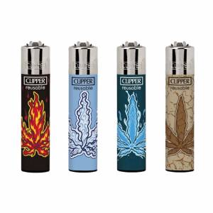 Clipper - Accendini Classic Weed Elements (24pz/display)