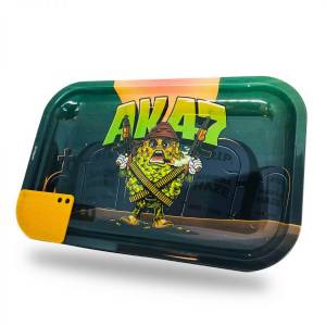 Best Buds Vassoio per rollare AK47 Medium + Grinder Card Magnetica