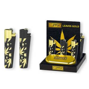 Clipper Accendini in Metallo Golden Leaves (12pezzi/display)
