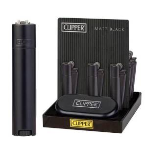 Clipper Accendini in Metallo Black Metal + Giftbox (12pezzi/display)