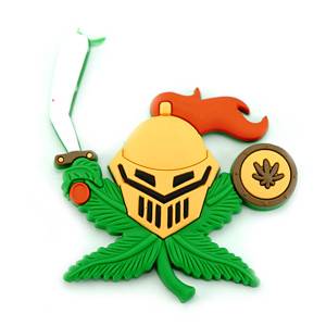 Hempy The Knight Cannabis Magnete 3D in silicone