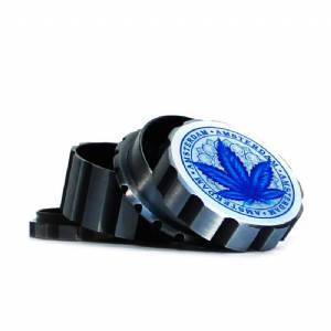 Grinder in Metallo argentato con foglie Bandiera Canadese 55mm - 4 parti