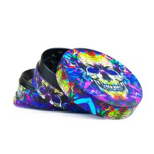 Grinder in Metallo Psy Flames Skulls Design misti 4 Parti - 50mm