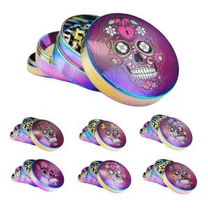 Grinder in Metallo Mexican Skulls 4 Parti - 50mm
