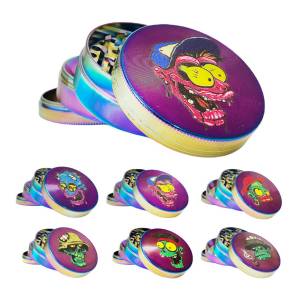 Grinder in Metallo Rainbow Monsters 4 Parti - 50mm