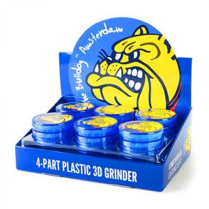 The Bulldog 3D Touch Grinder Blu in Plastica 4 parti - 60mm