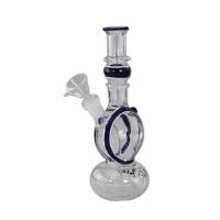 SCULPY Glass Bong - Black Leaf