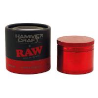 RAW Hammer Craft Grinder in Alluminio Rosso Medio 4 Parts - 55mm